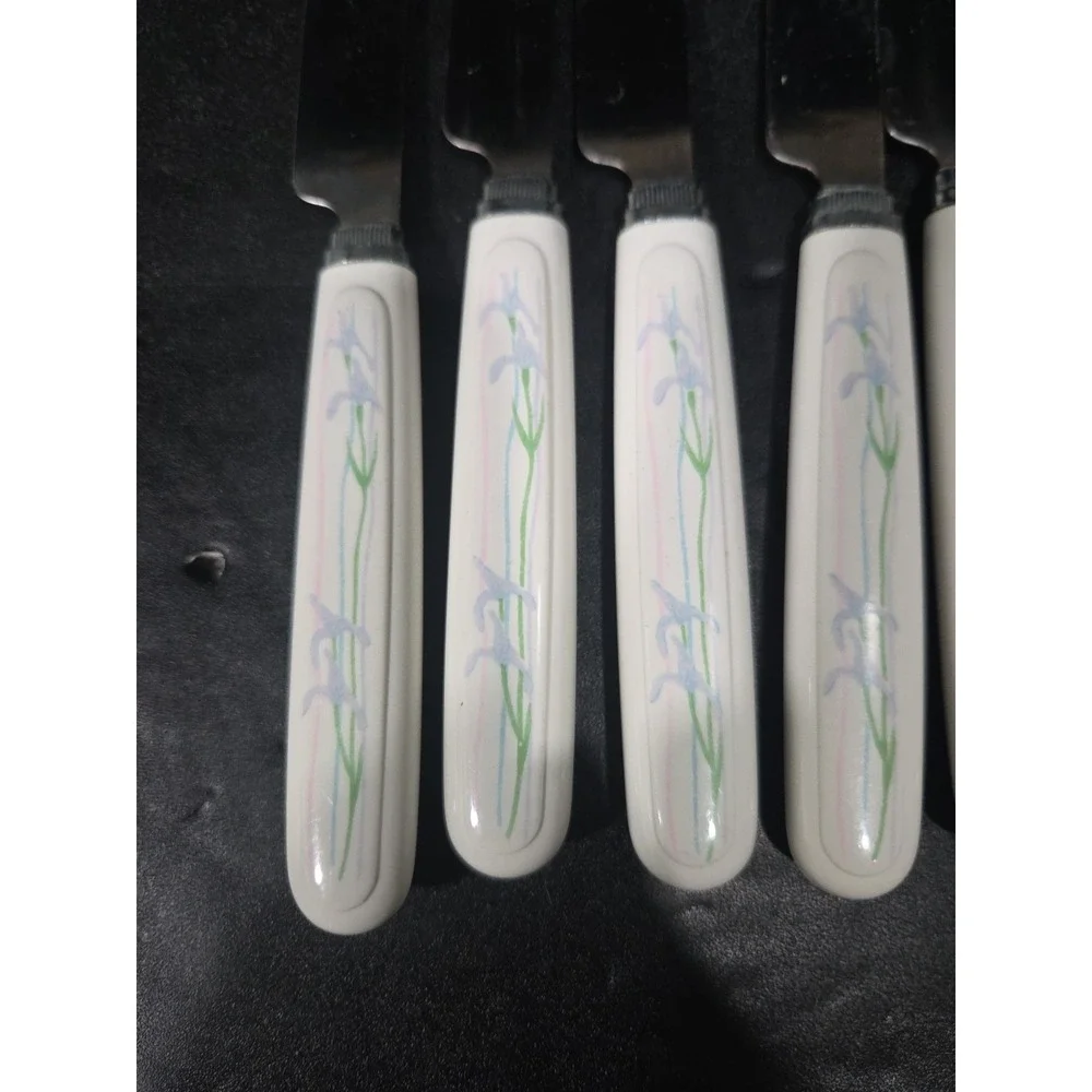 Corelle Shadow‎ Iris Cutlery, Set of 7 Knives, Flatware Collection, Kitchenware